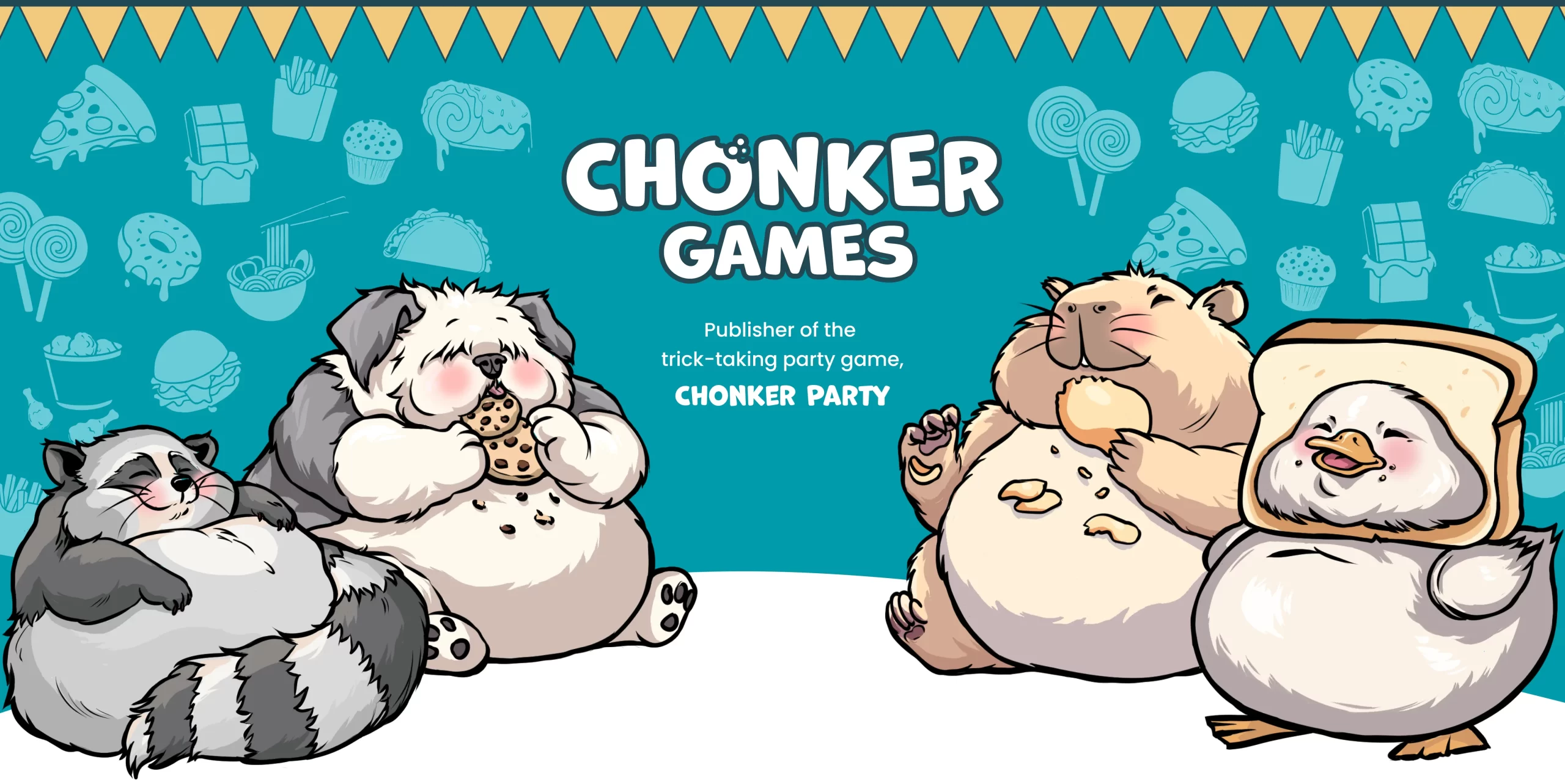 chonker party, chonker games, chonker party hero section